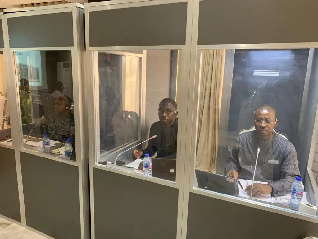 Interpreter booths and conference language equipment
